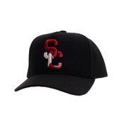 USC Trojans Black SC Interlock 404 Club Camo Pro Pinch Snapback Hat